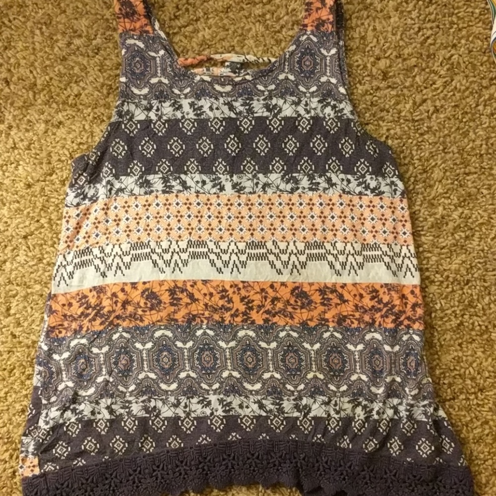 Tribal print girls tank top